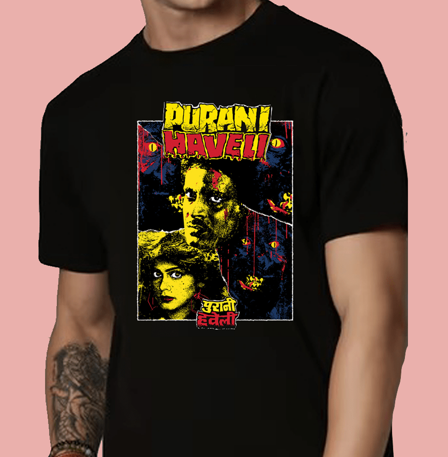 Purani Haveli Black T Shirt