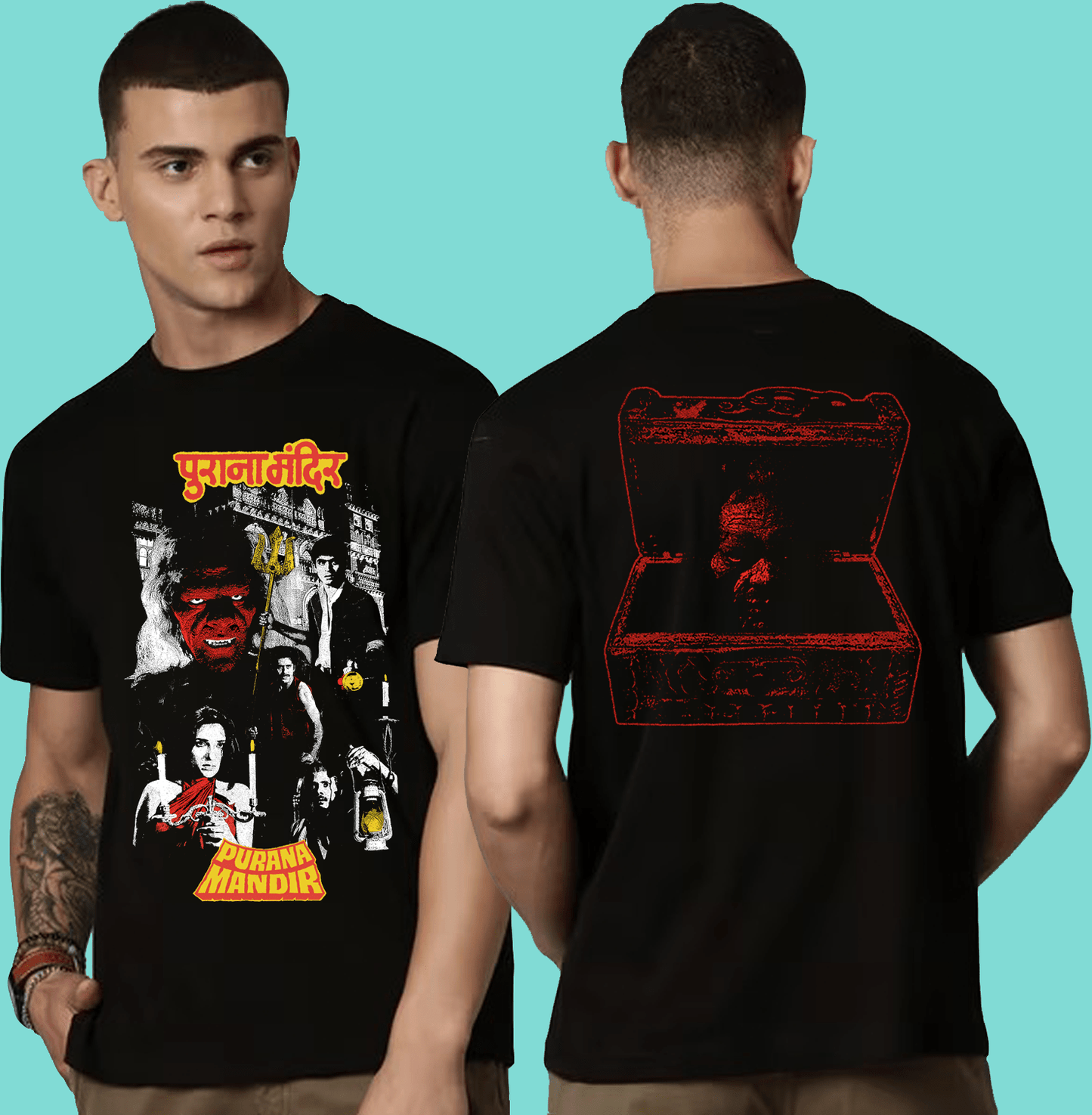 Purana Mandir Scarlet Edition Black T Shirt