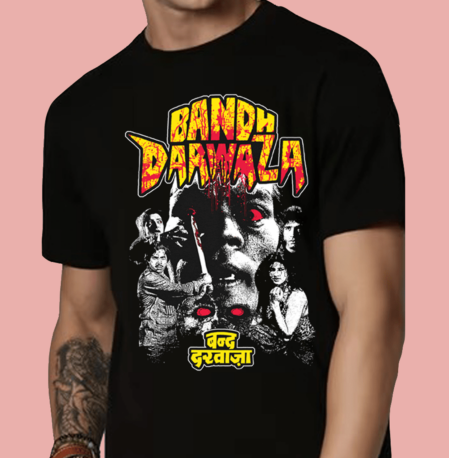 Band Darwaza Black T Shirt