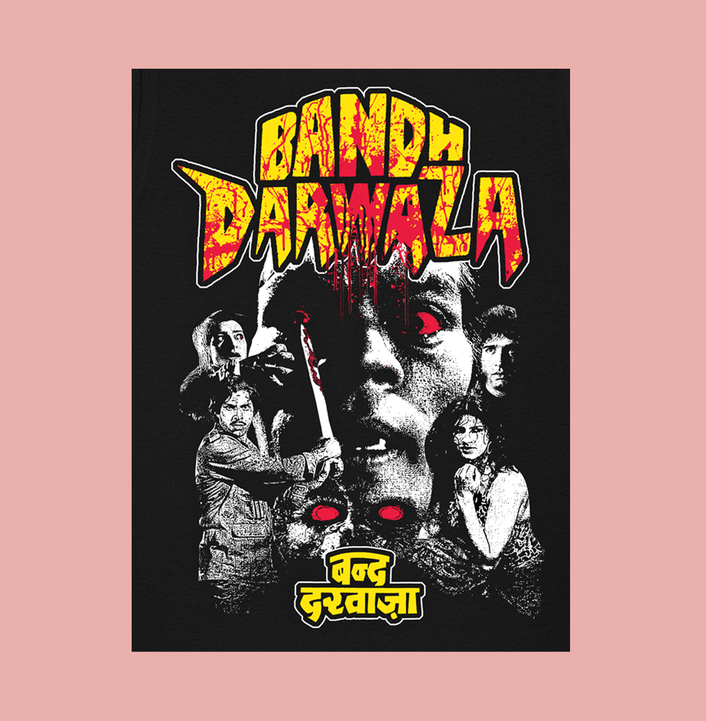 Band Darwaza Black T Shirt