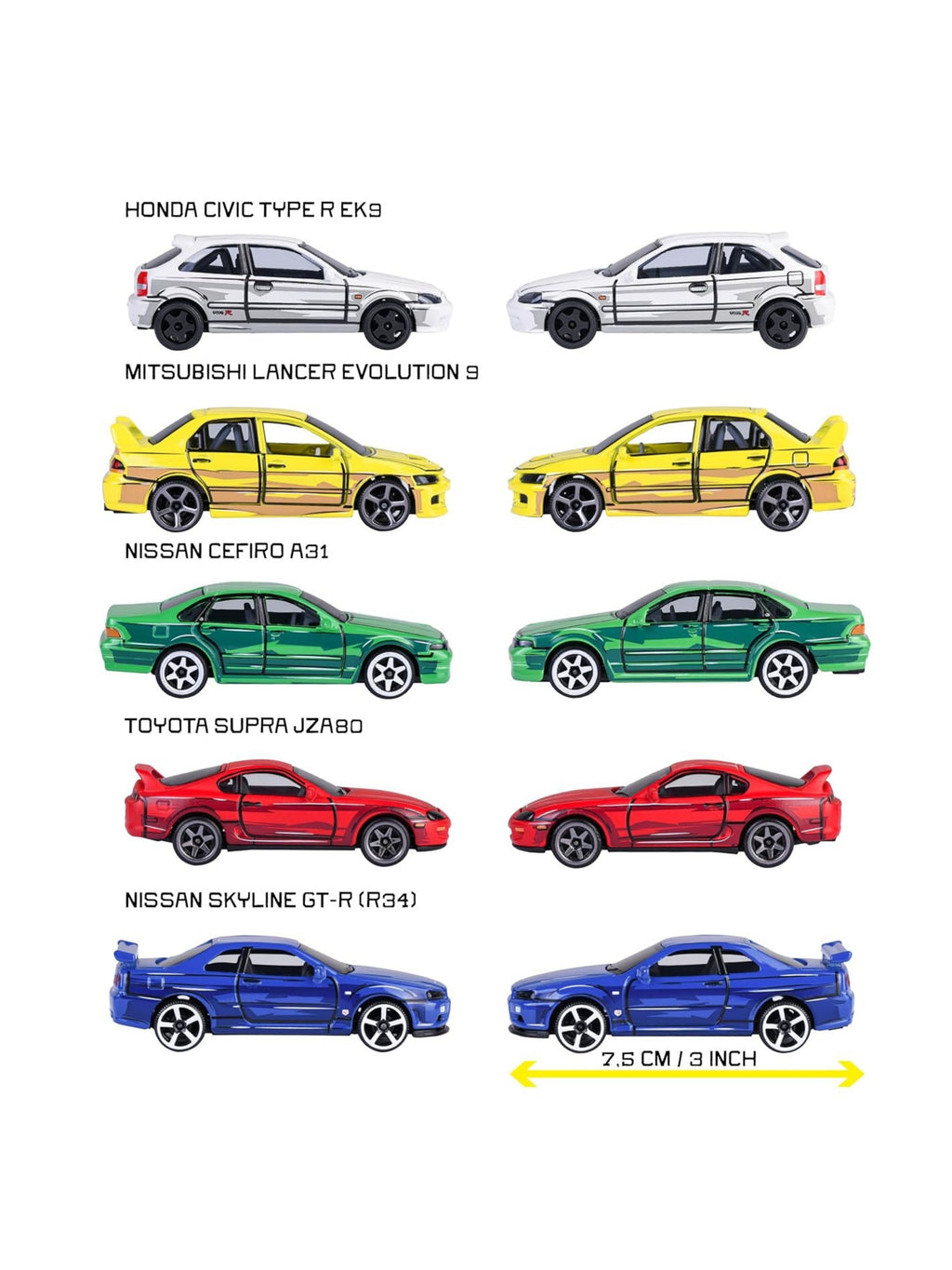 Majorette JDM Legends 5-Pack Diecast Cars