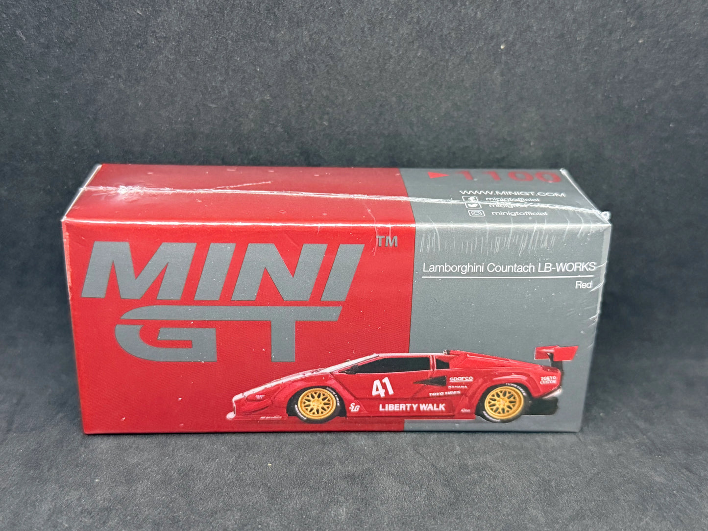 MINI GT Lamborghini Countach LB-WORKS Red Diecast Model