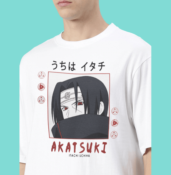 Naruto Itachi White Regular Fit T Shirt