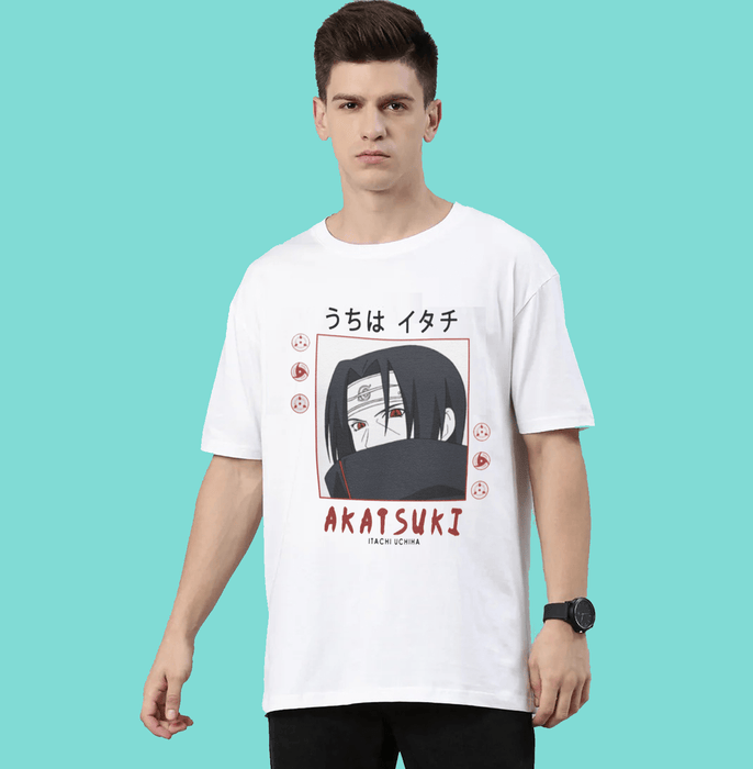 Naruto Itachi White Regular Fit T Shirt