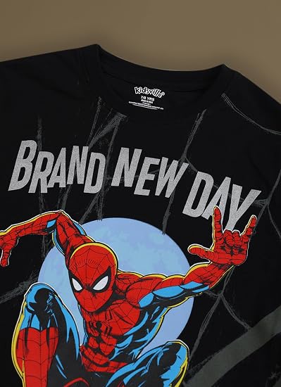 Spiderman-Brand new day 7987 Black Kids T Shirt