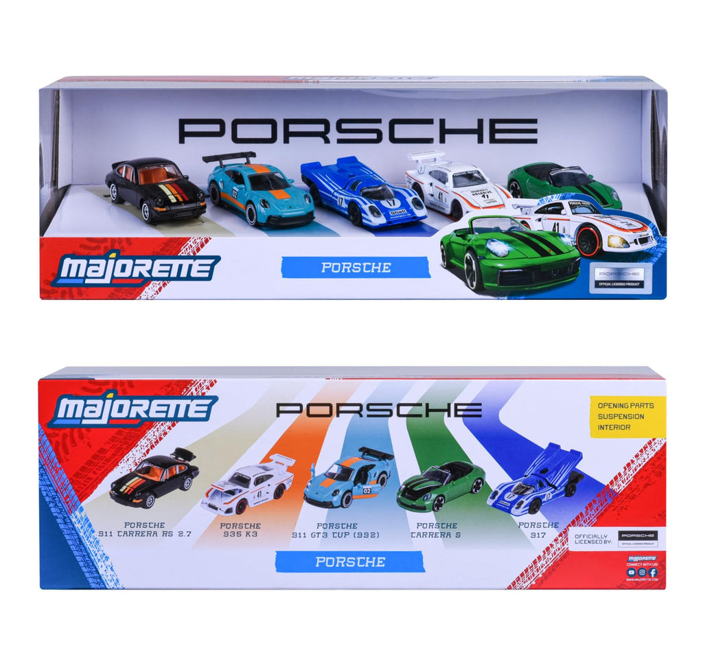 Majorette Porsche 5-Piece Die-Cast Car Set
