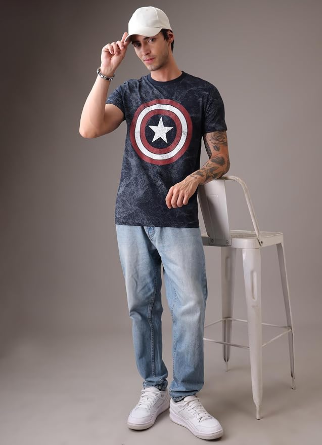 Captain America 7409 Sky Captain Navy T Shirt