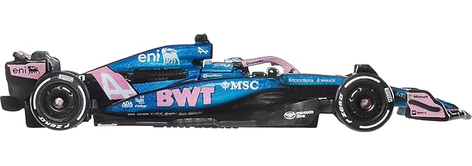 Hot Wheels Alpine F1 Team Car - Blue/Pink Metal Die-Cast