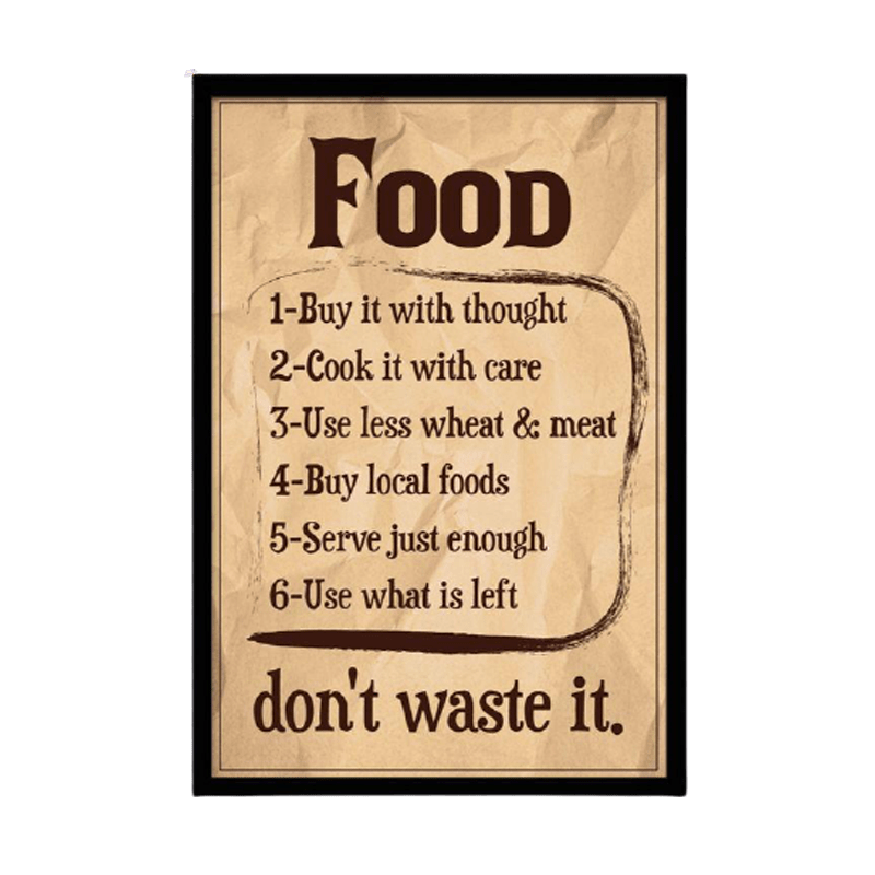 Food Dont Waste It Framed Poster - www.entertainmentstore.in