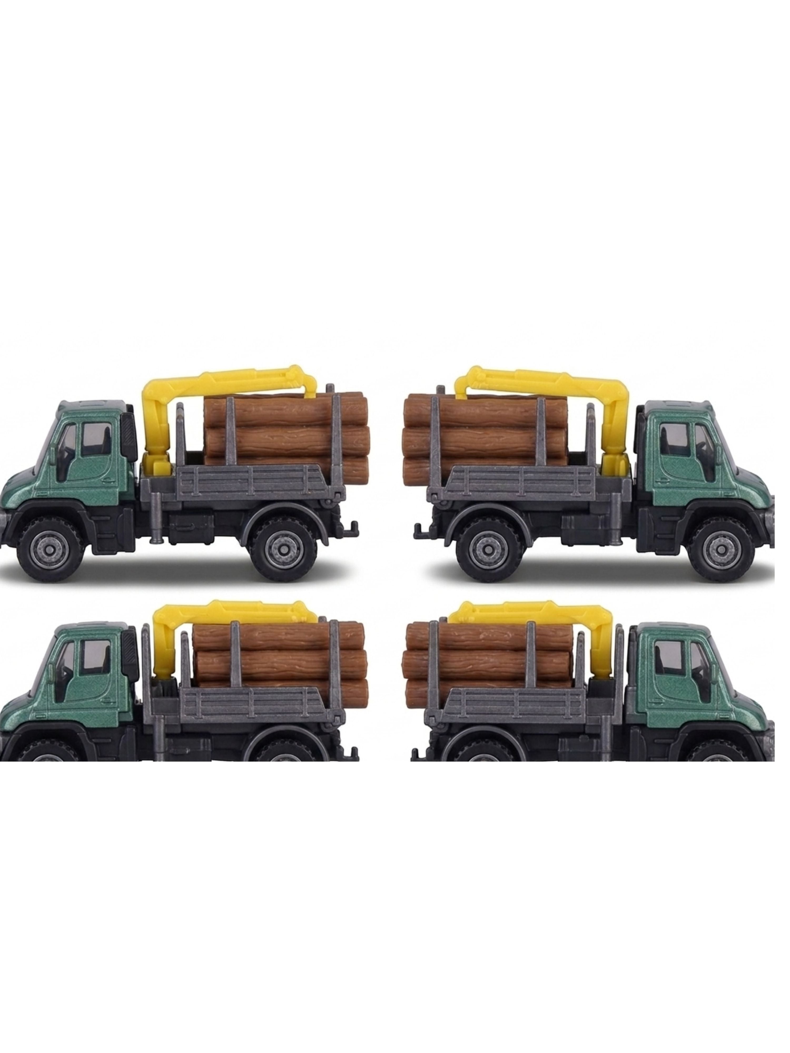 Majorette Metal Farm Tractor & Trailer Set - Green/Black