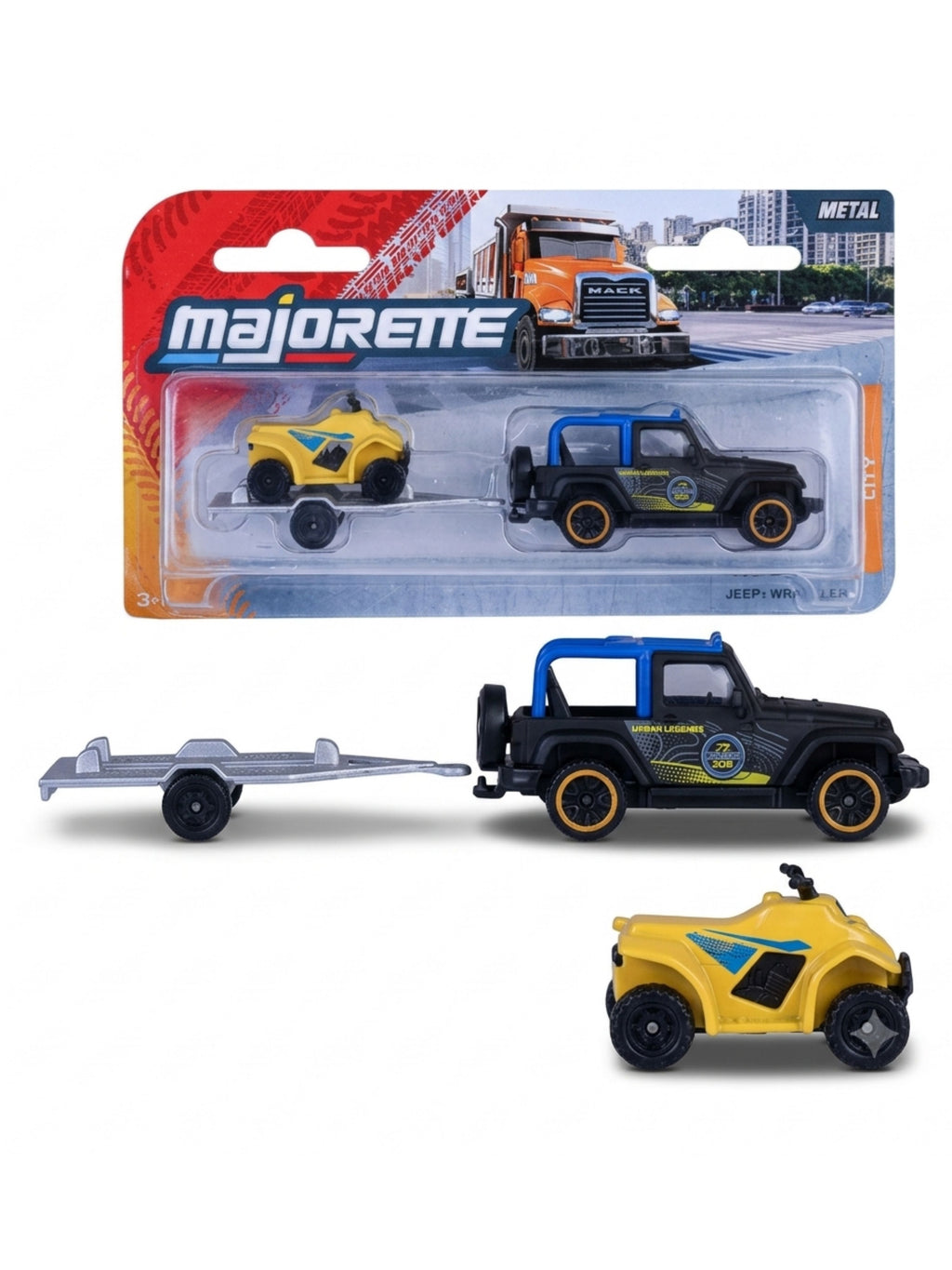 Majorette Metal Die-Cast Toy Cars - Yellow & Black Off-Road