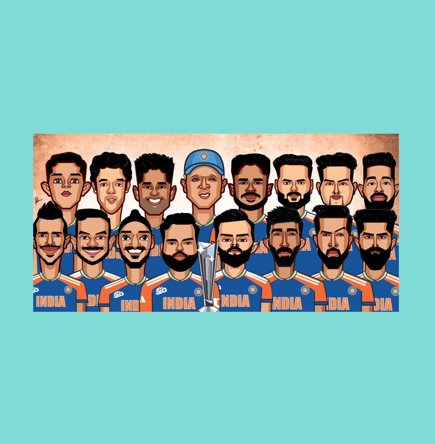 India T20 Triumph 2024 Gold Edition A3 Laminate