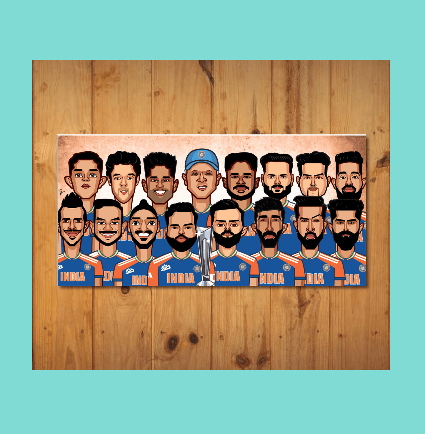 India T20 Triumph 2024 Gold Edition A3 Laminate