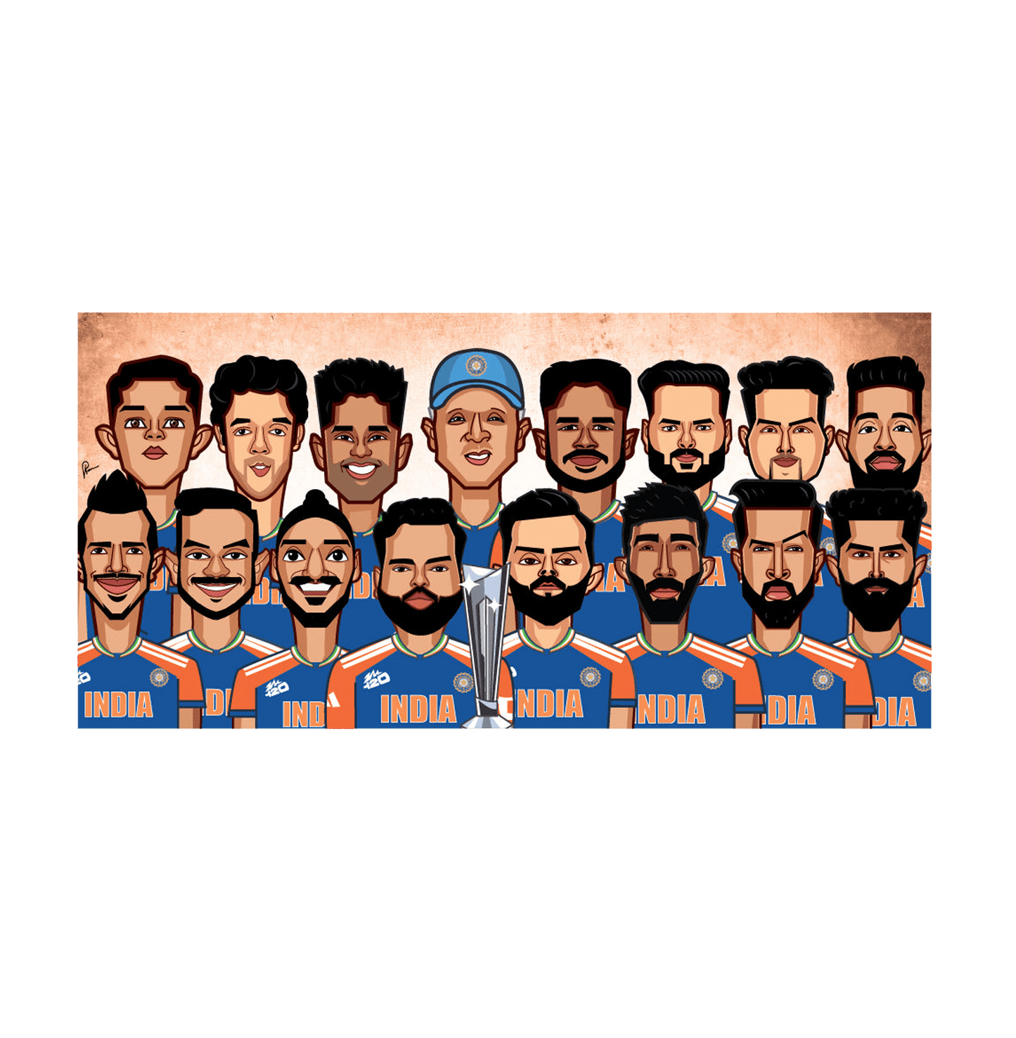 India T20 Triumph 2024 Gold Edition A3 Laminate