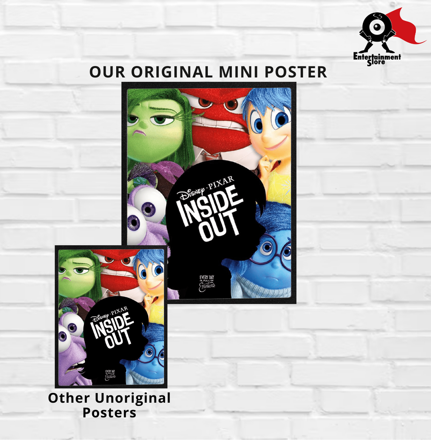 Inside Out Silhouette Mini Poster