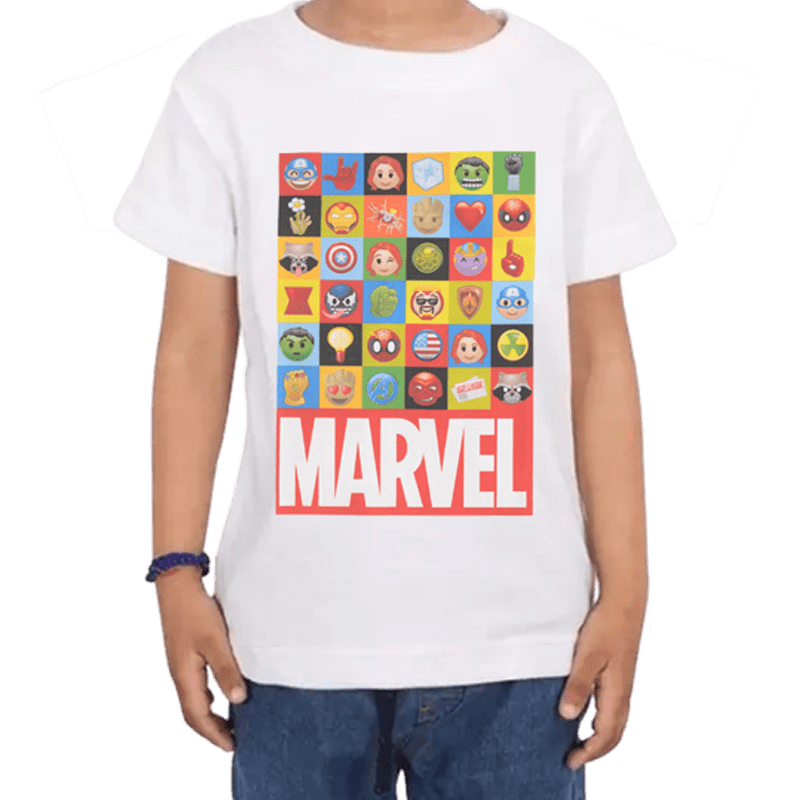 Marvel Pop Heroes White Kids T Shirt - www.entertainmentstore.in