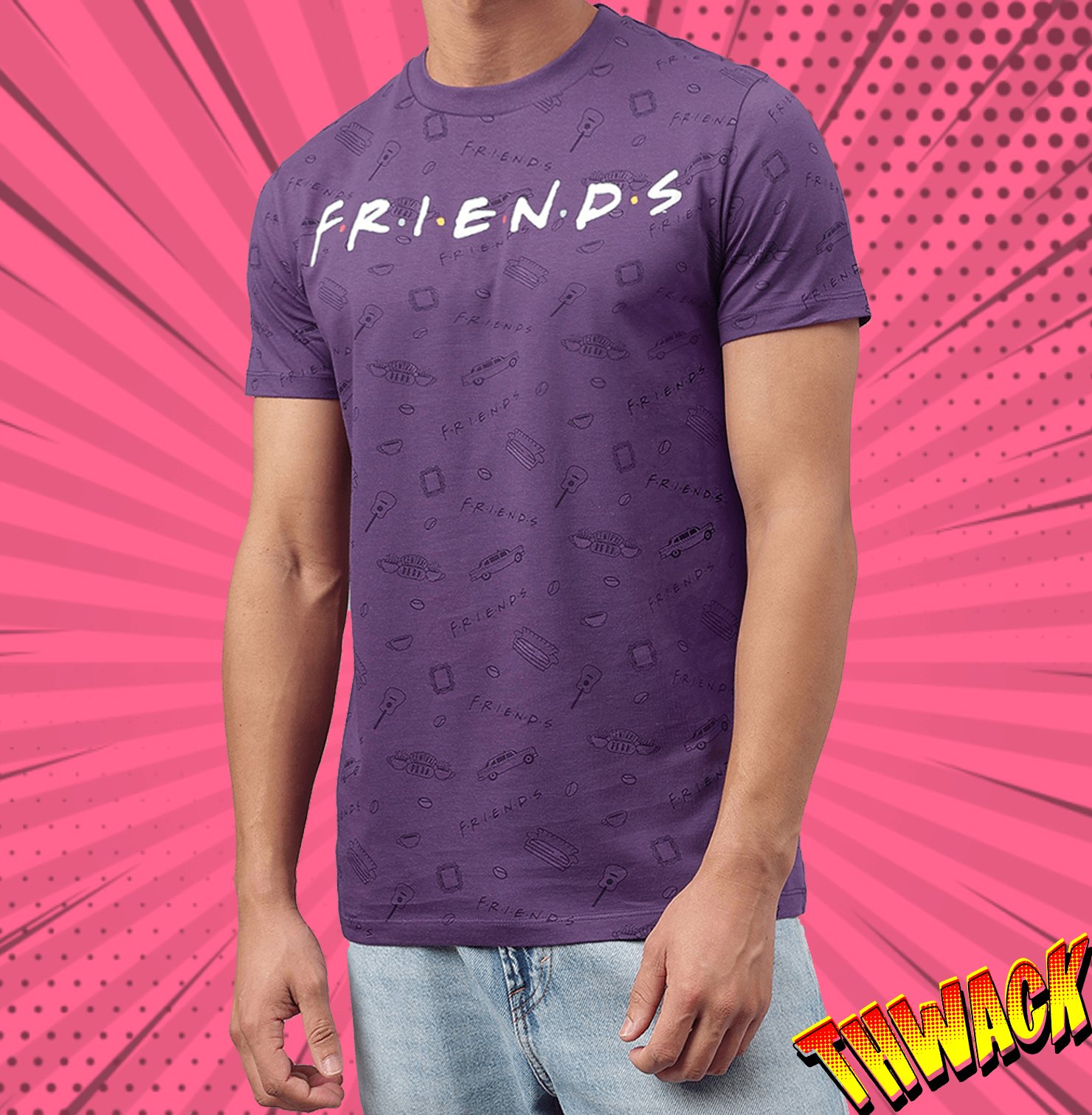 Friends 2731 Ultra Violet Mens T Shirt - www.entertainmentstore.in