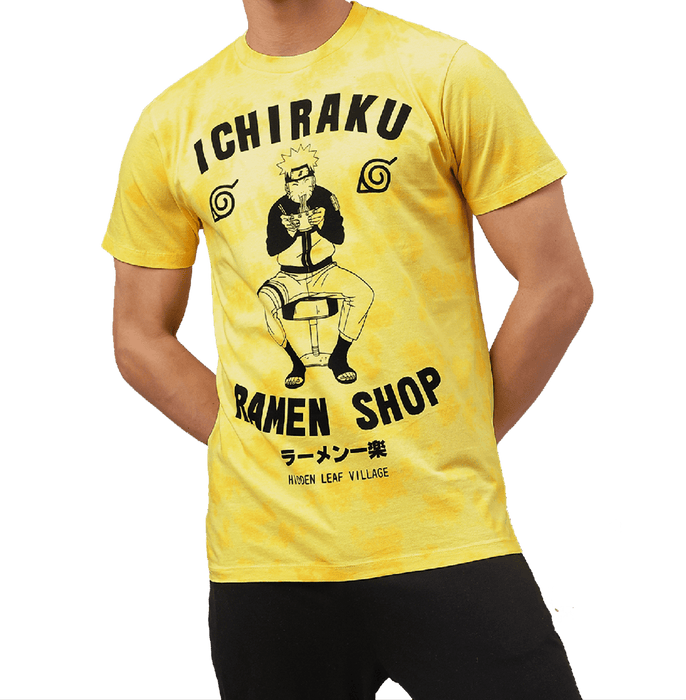 Naruto 2797 Yellow Tie Dye Mens T Shirt - www.entertainmentstore.in