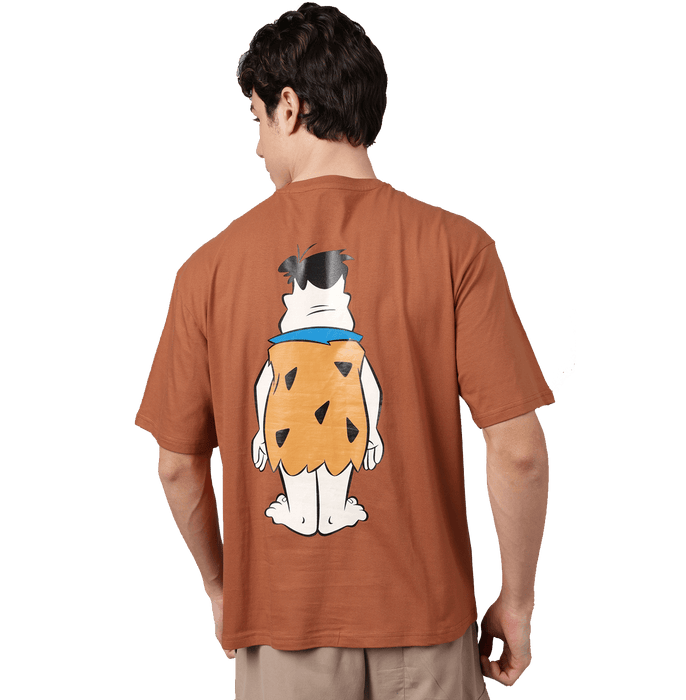 The Flintstones 3665 Bombay Brown Mens T Shirt - www.entertainmentstore.in