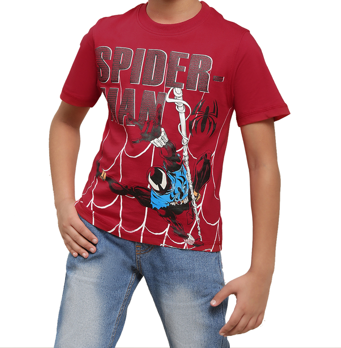 Spiderman 1624 Bright Red Kids T Shirt - www.entertainmentstore.in