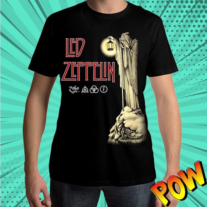 Led Zeppelin Hermit Jumbo Print T Shirt - www.entertainmentstore.in