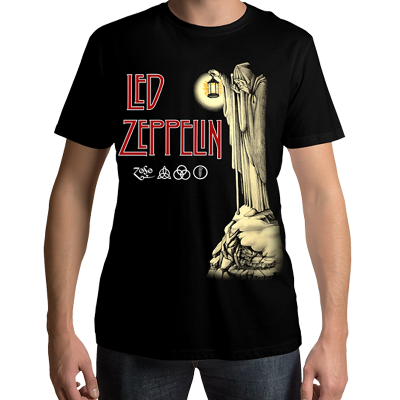 Led Zeppelin Hermit Jumbo Print T Shirt - www.entertainmentstore.in