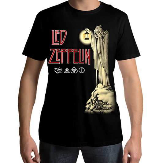 Led Zeppelin Hermit Jumbo Print T Shirt - www.entertainmentstore.in