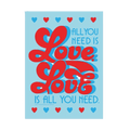 Lyrics by Lennon & McCartney All You Need Is Love Retro Art Print - www.entertainmentstore.in