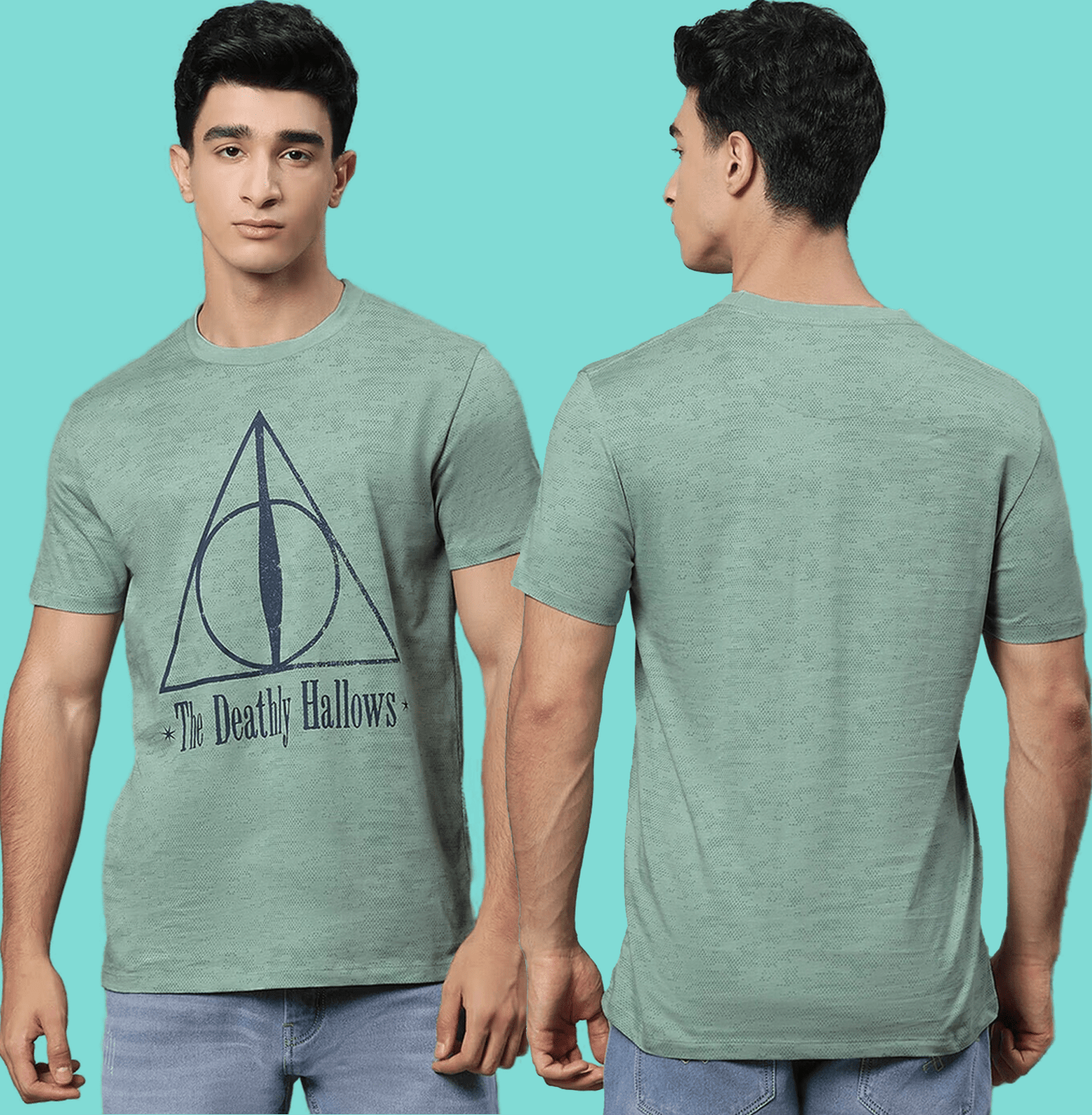 Harry Potter 3341 Frosty Green Regular Fit T Shirt