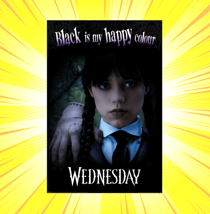 Wednesday Black Is My Happy Colour Maxi Poster - www.entertainmentstore.in