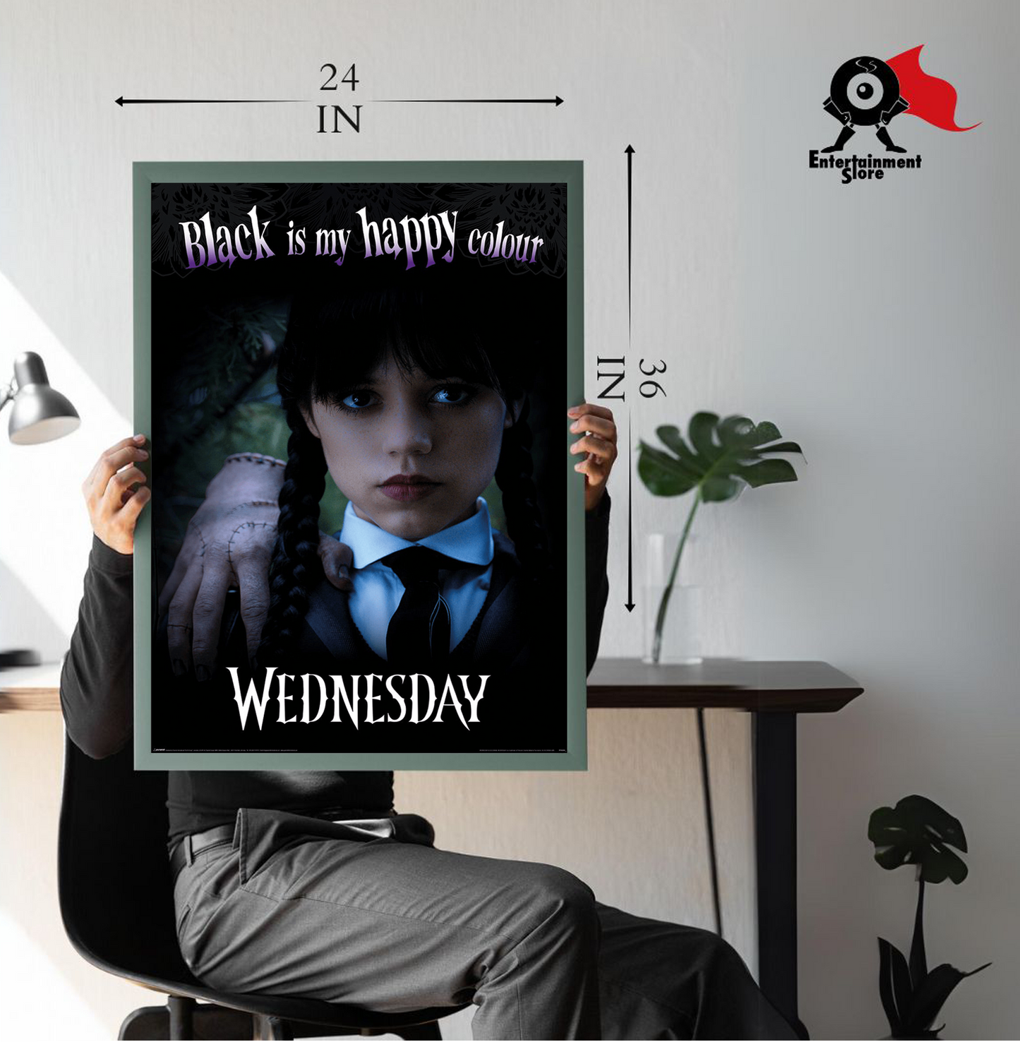 Wednesday Black Is My Happy Colour Maxi Poster