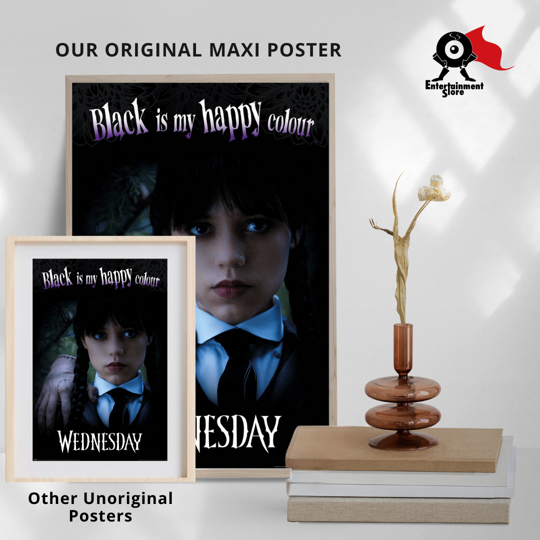 Wednesday Black Is My Happy Colour Maxi Poster