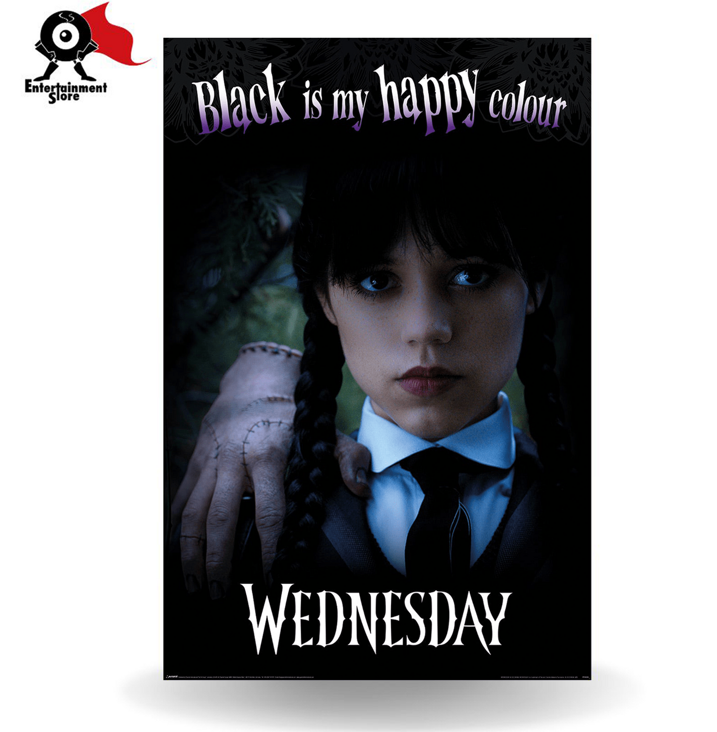 Wednesday Black Is My Happy Colour Maxi Poster