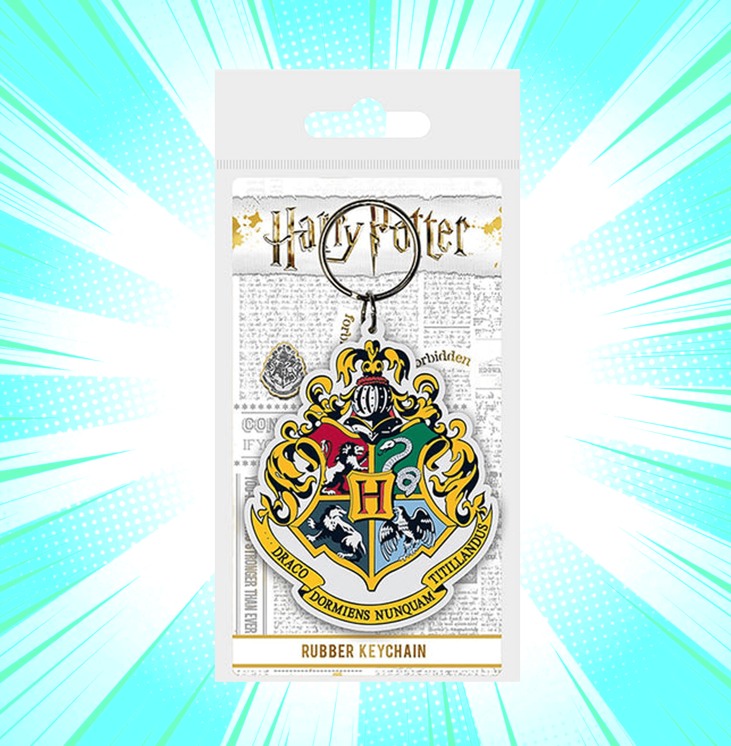 Harry Potter Colourful Crest Hogwarts Pvc Keychain - www.entertainmentstore.in