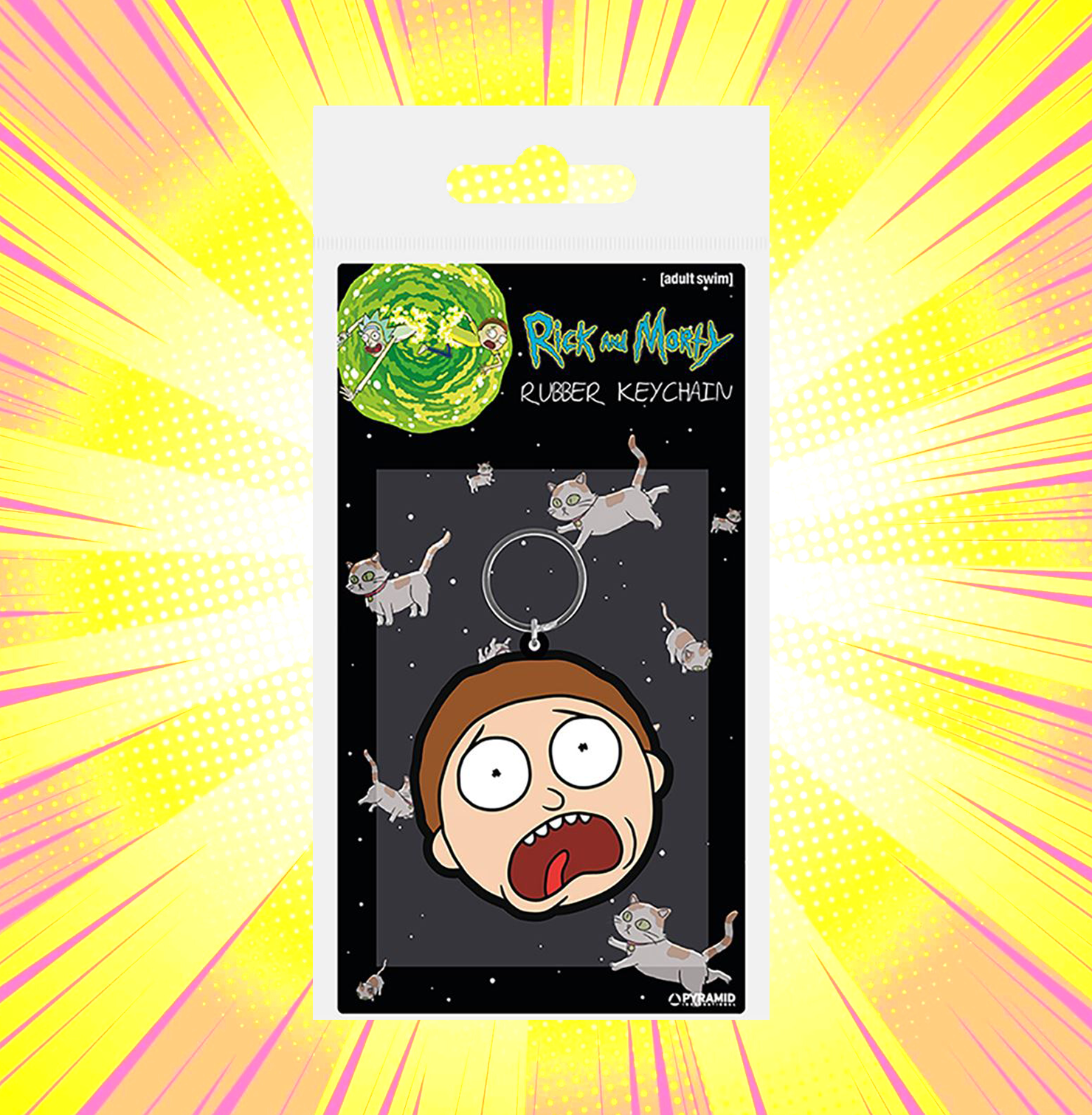 Rick And Morty Morty Terrified Face Pvc Keychain - www.entertainmentstore.in