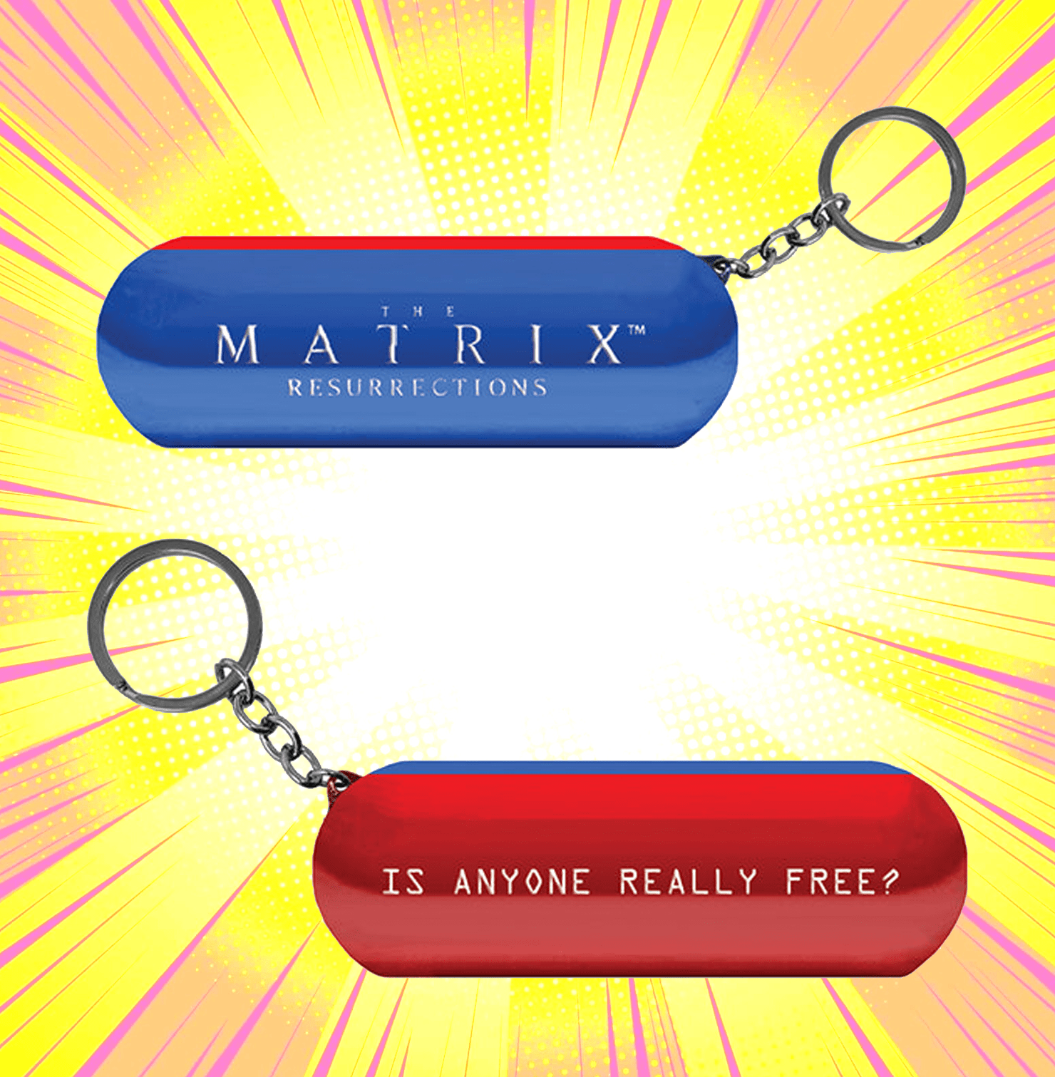 The Matrix Red And Blue Pill 3d Keychain - www.entertainmentstore.in