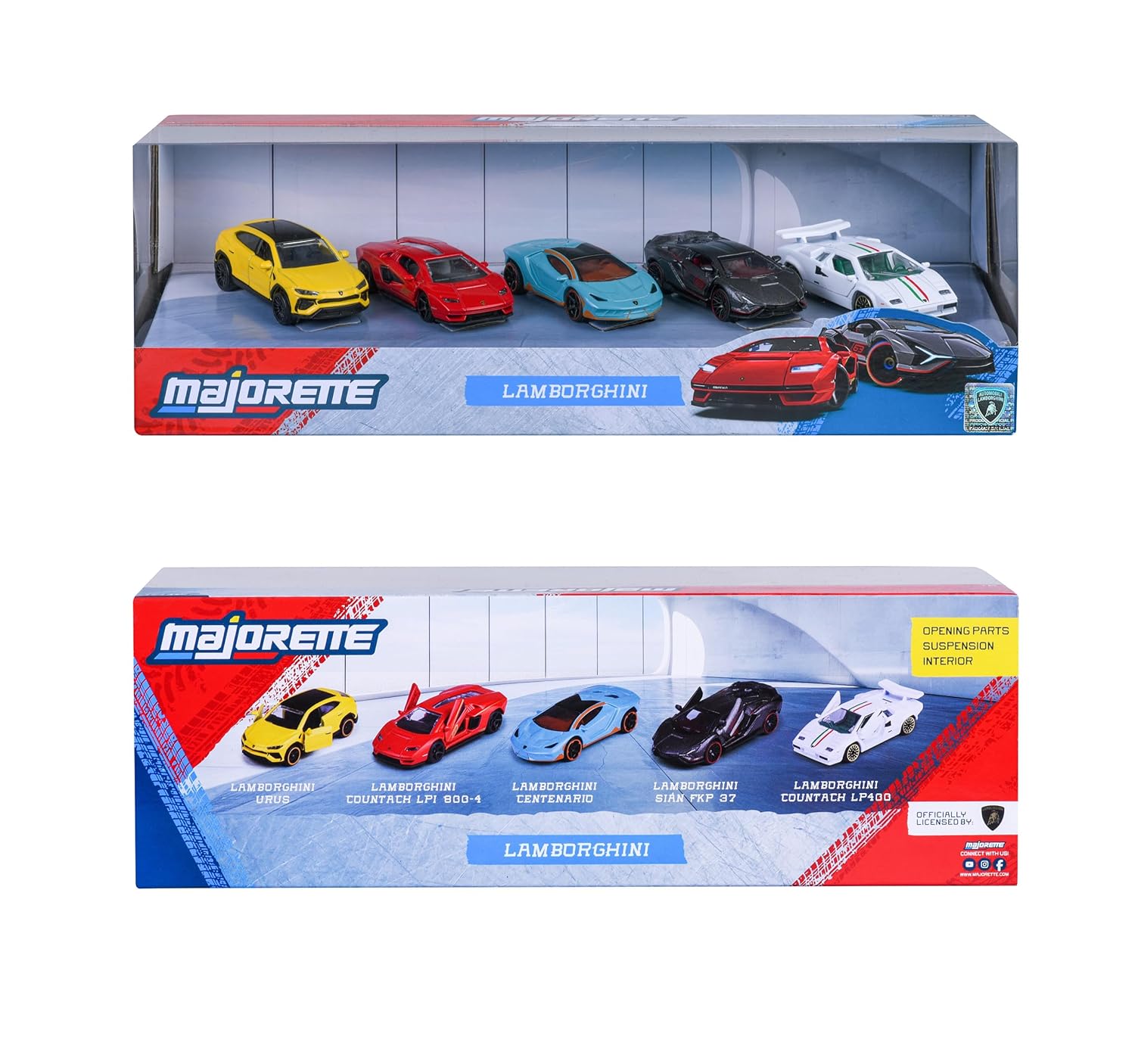 Majorette Lamborghini 5-Pack Diecast Cars