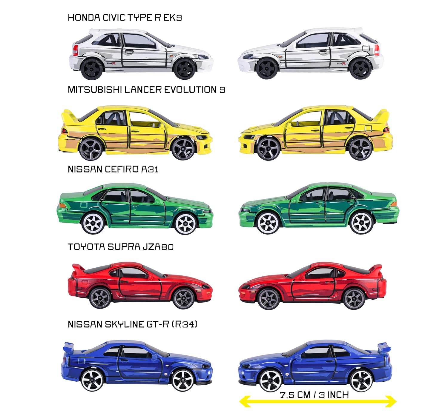 Majorette JDM Legends 5-Pack Diecast Cars