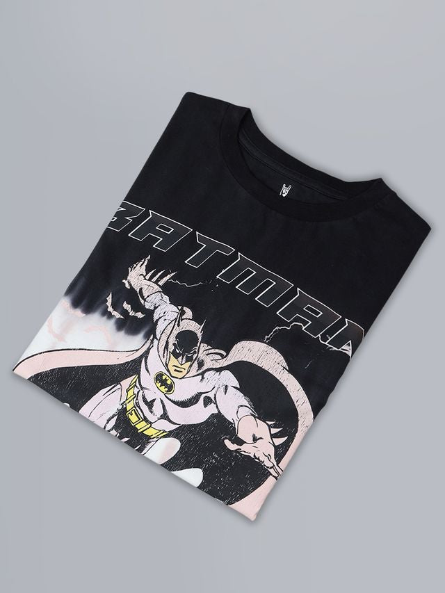 Batman BlackOff White T Shirt