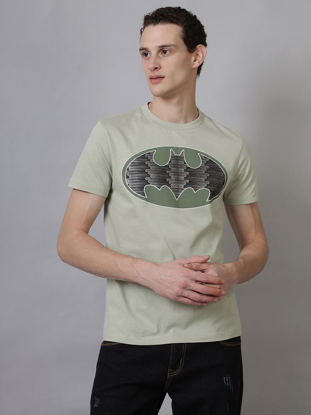 Batman Ash Grey Regular Fit T-Shirt