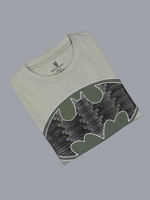 Batman Ash Grey Regular Fit T-Shirt
