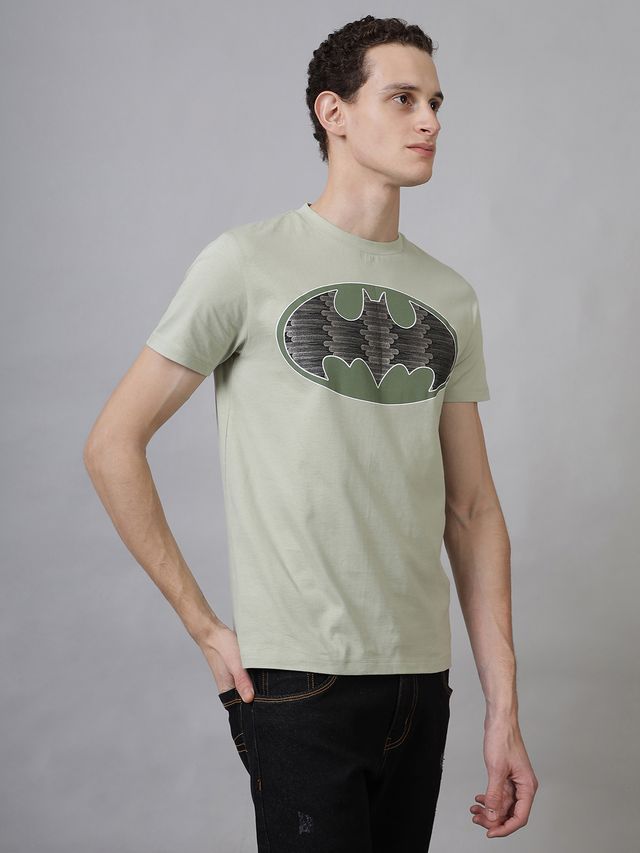 Batman Ash Grey Regular Fit T-Shirt