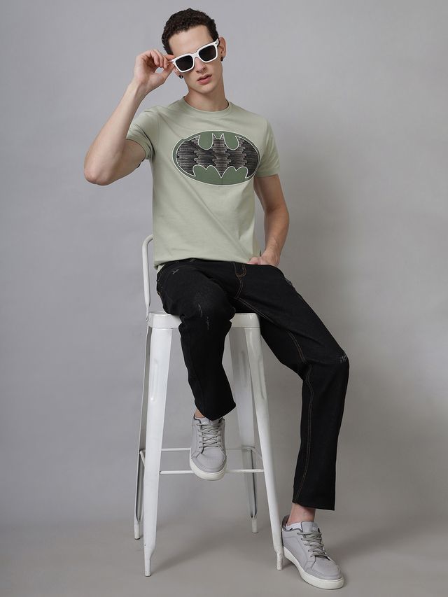 Batman Ash Grey Regular Fit T-Shirt