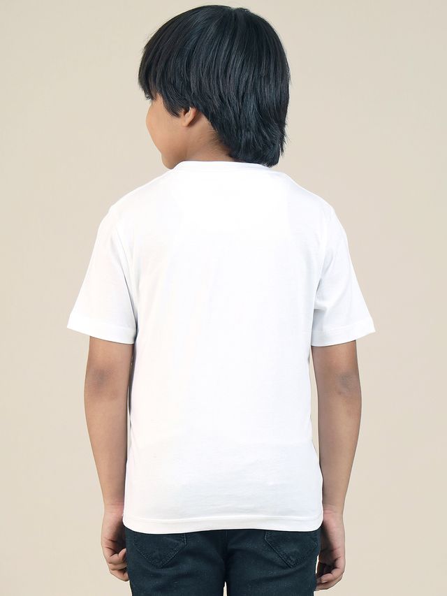 Sponge Bob Squarepants White Regular Kids Boys T Shirt