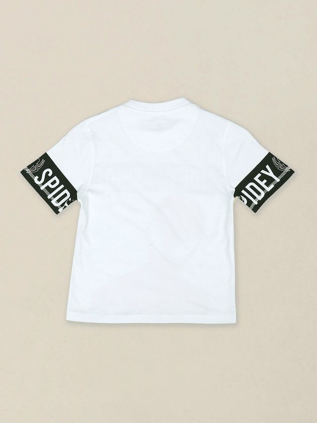 Spiderman White Regular Kids Boys T Shirt