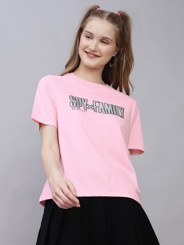 Spy X Family Orchid Pink Relaxed- Women T Shirt