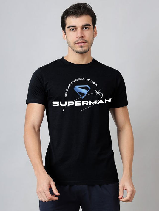 Superman Movie Black Loose Fit T Shirt