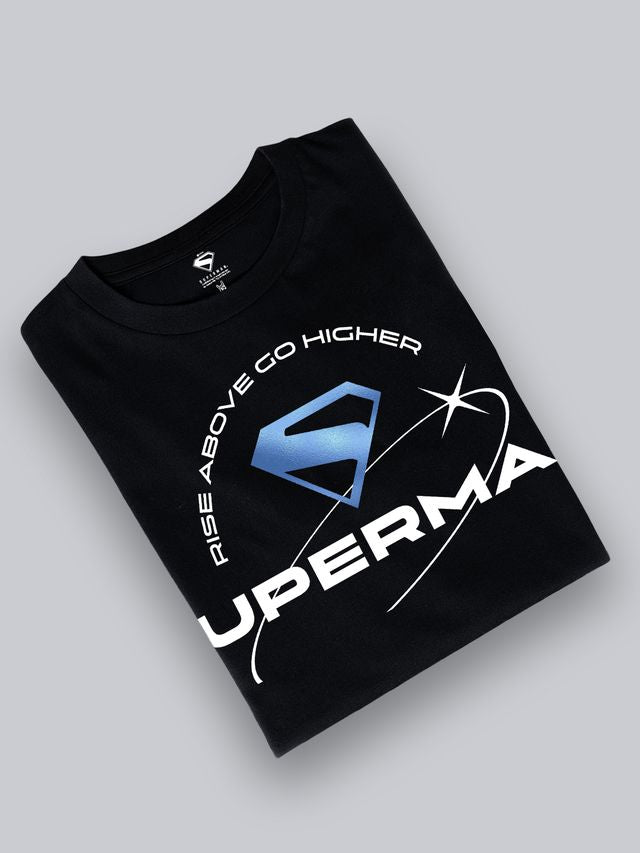 Superman Movie Black Loose Fit T Shirt