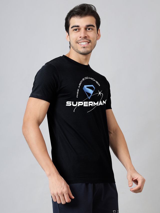 Superman Movie Black Loose Fit T Shirt