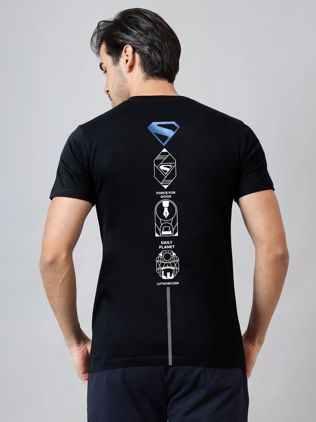 Superman Movie Black Loose Fit T Shirt